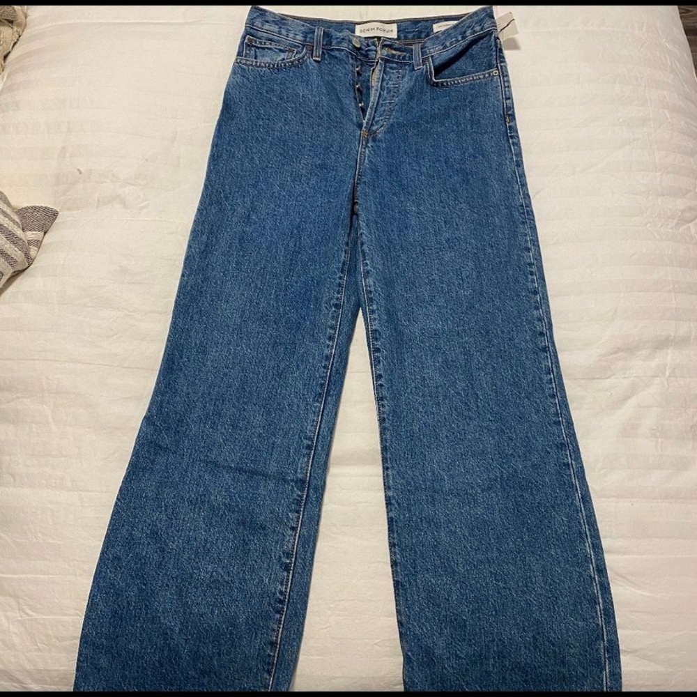 Aritizia Denim Forum the Farrah jeans mid stone blue